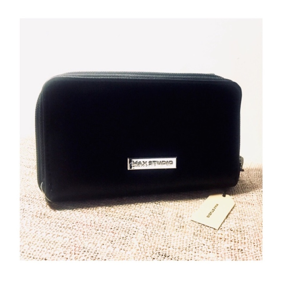 Nwt Max Studio Little Stud Wallet W/Flap & Zipper - image 3